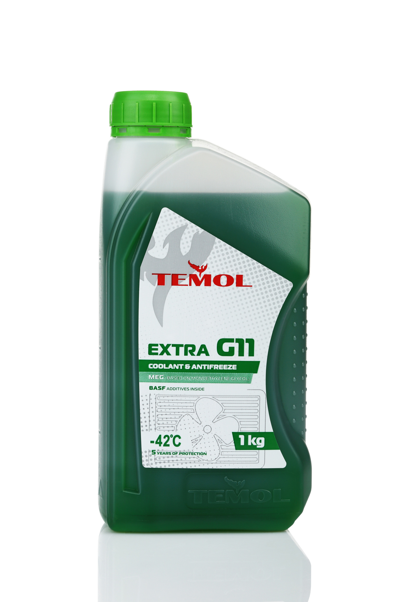 Рідина охолоджуюча TEMOL Antifreeze Extra G11 Green (1 л)